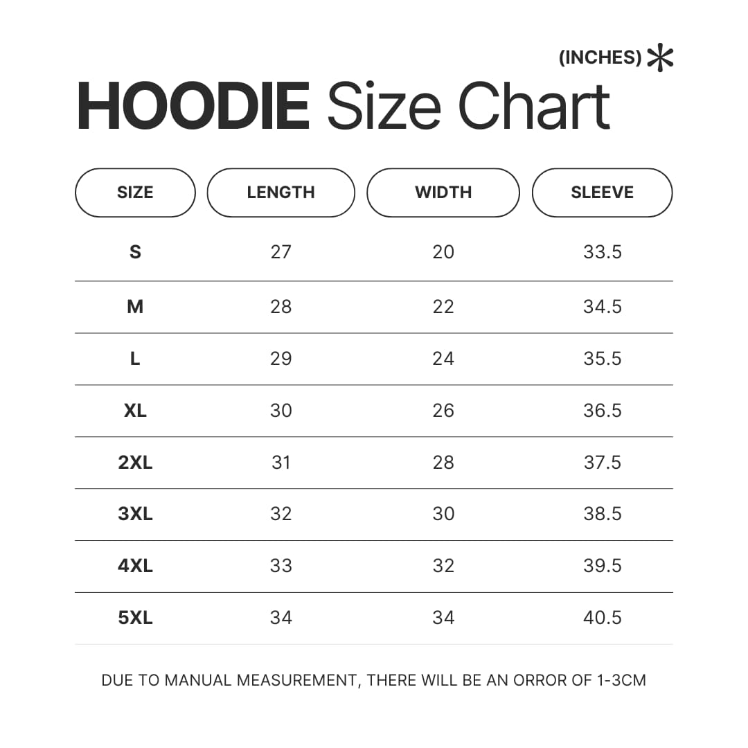 Hoodie Size Chart - Tyler Childers Shop